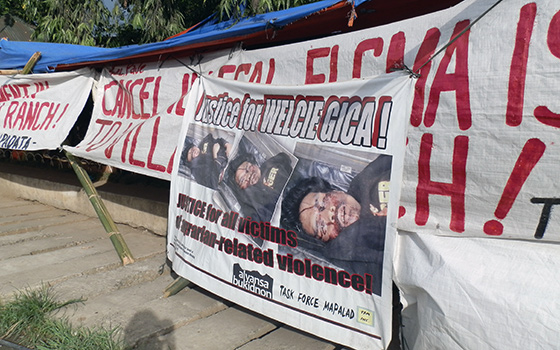 PADATA-Protest für die Aufklärung des Mordes an Welcie Gica und für eine gerechte Landverteilung (Foto: IPON)