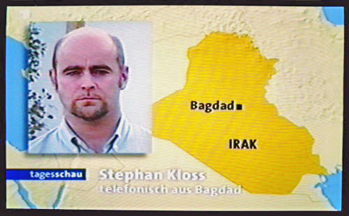 Kloss berichtete für die "Tagesschau" aus Bagdad (Foto: ARD)